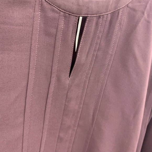 CAbi Entice Sheer Plum Blouse Top Long Sleeve Lg - Picture 9 of 11